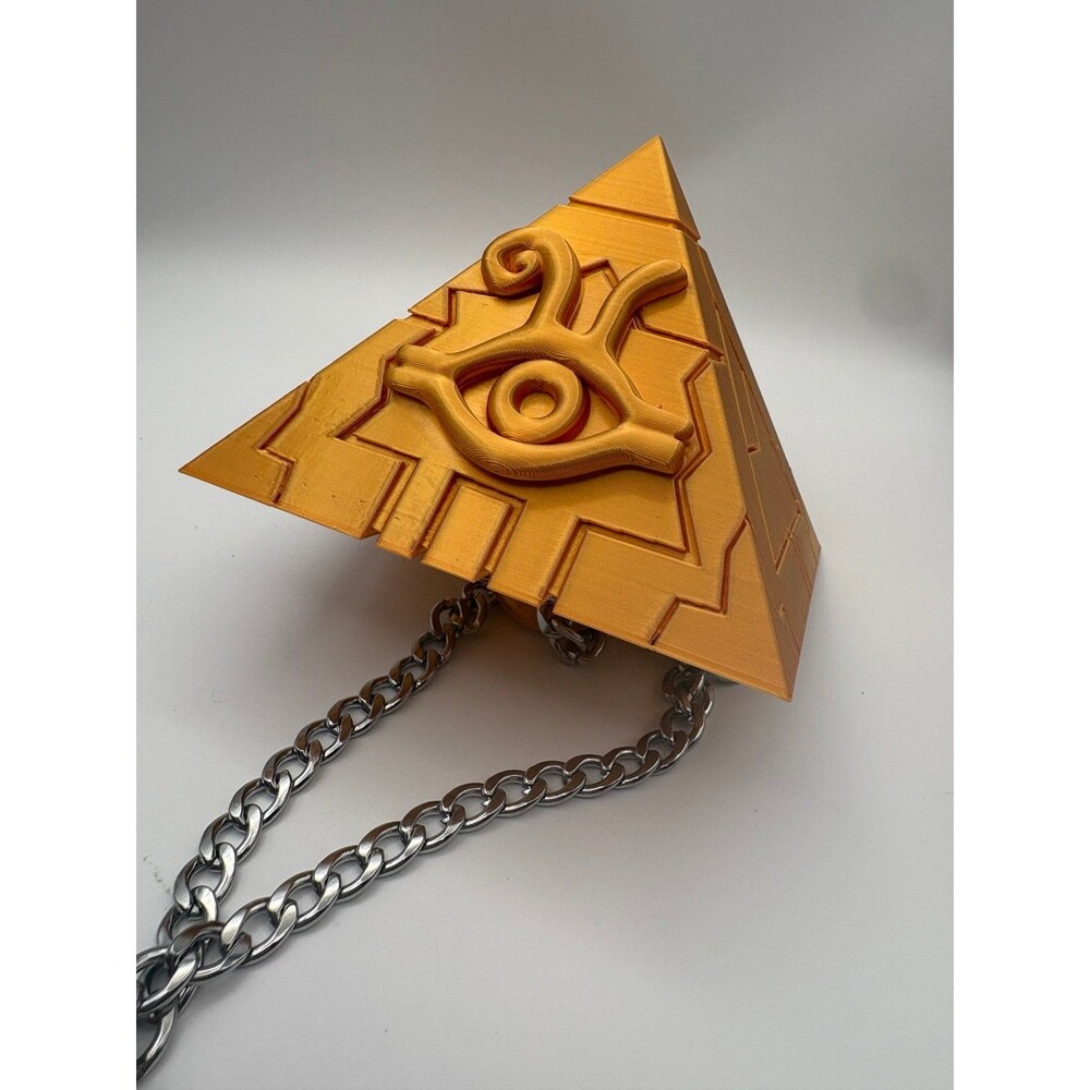 Yu-Gi-Oh Millennium Puzzle Prop 3.5" x 3.5”3D Printed Silk Gold Anime Cosplay